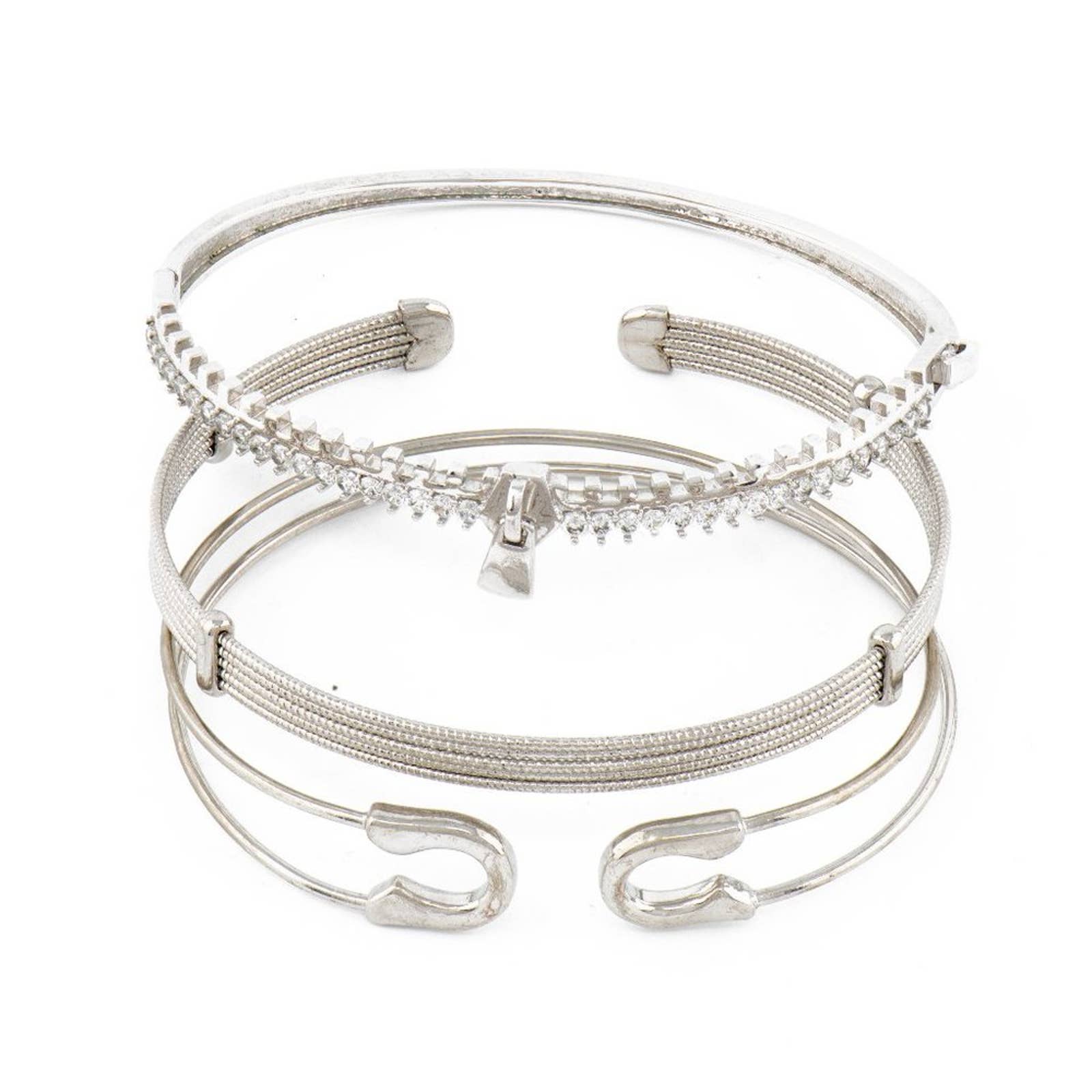 Silver Bracelet Stack